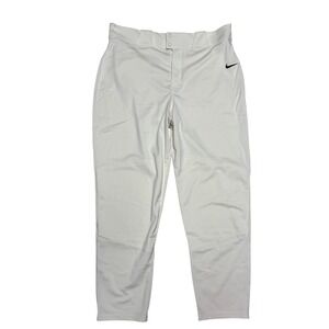 Nike Baseball Team Pants Mens Dri-Fit 3XL Cream Belt Loops Softball Sportswear